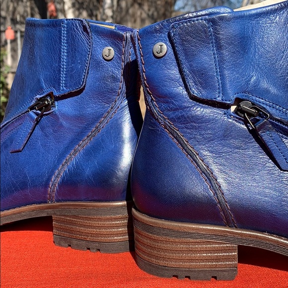 Jafa 402 Zipper Ankle Boots Cobalt Size 38 NWOB - Picture 7 of 10